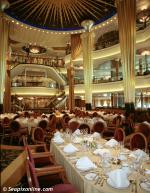 ID 2888 EXPLORER OF THE SEAS (2000/137308grt/IMO 9161728) - The three-deck high dining area. The MAGELLAN dining room (lower level), DA GAMA dining room (middle) and COLUMBUS dining room (upper).